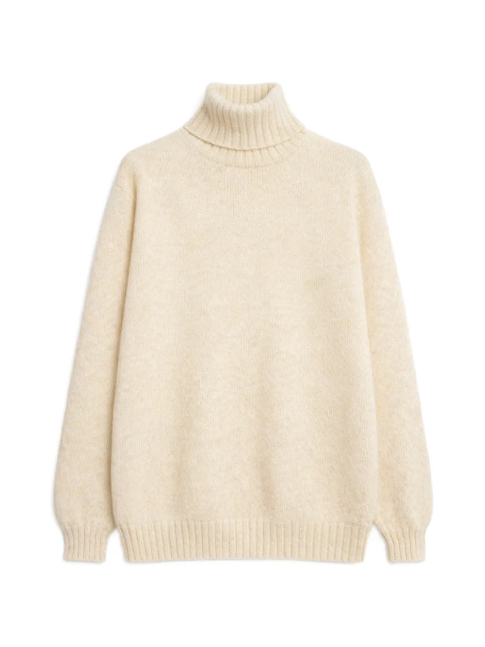 Fortela Shetland Turtleneck wool-knit sweater - Toni neutri