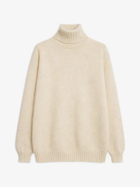 Fortela Shetland Rollkragenpullover aus Wollstrick