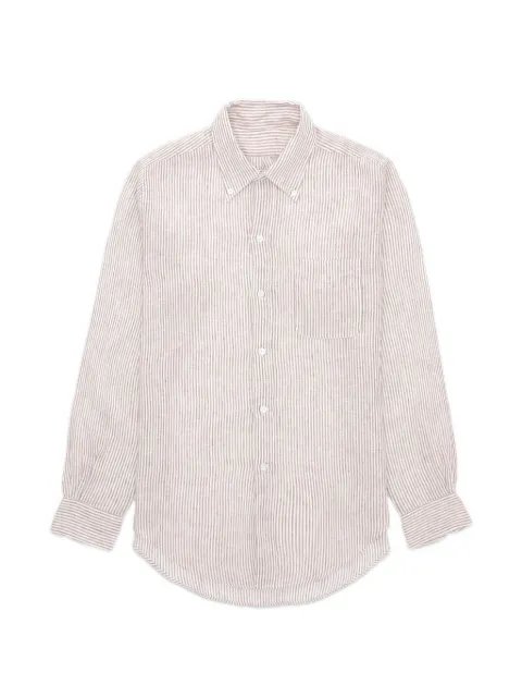 Fortela King striped-pattern linen shirt