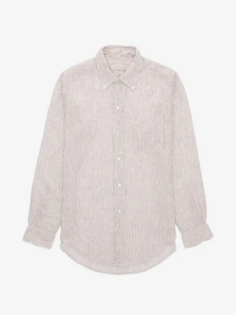 Fortela King striped-pattern linen shirt