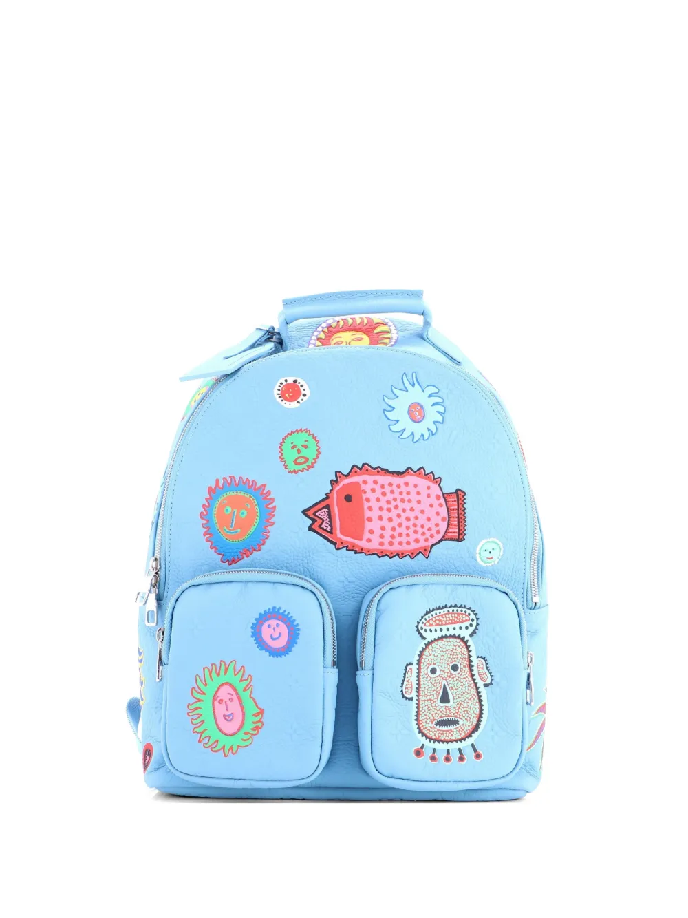 Louis Vuitton Pre-Owned Yayoi Kusama Faces Monogram Taurillon Rucksack - Blau