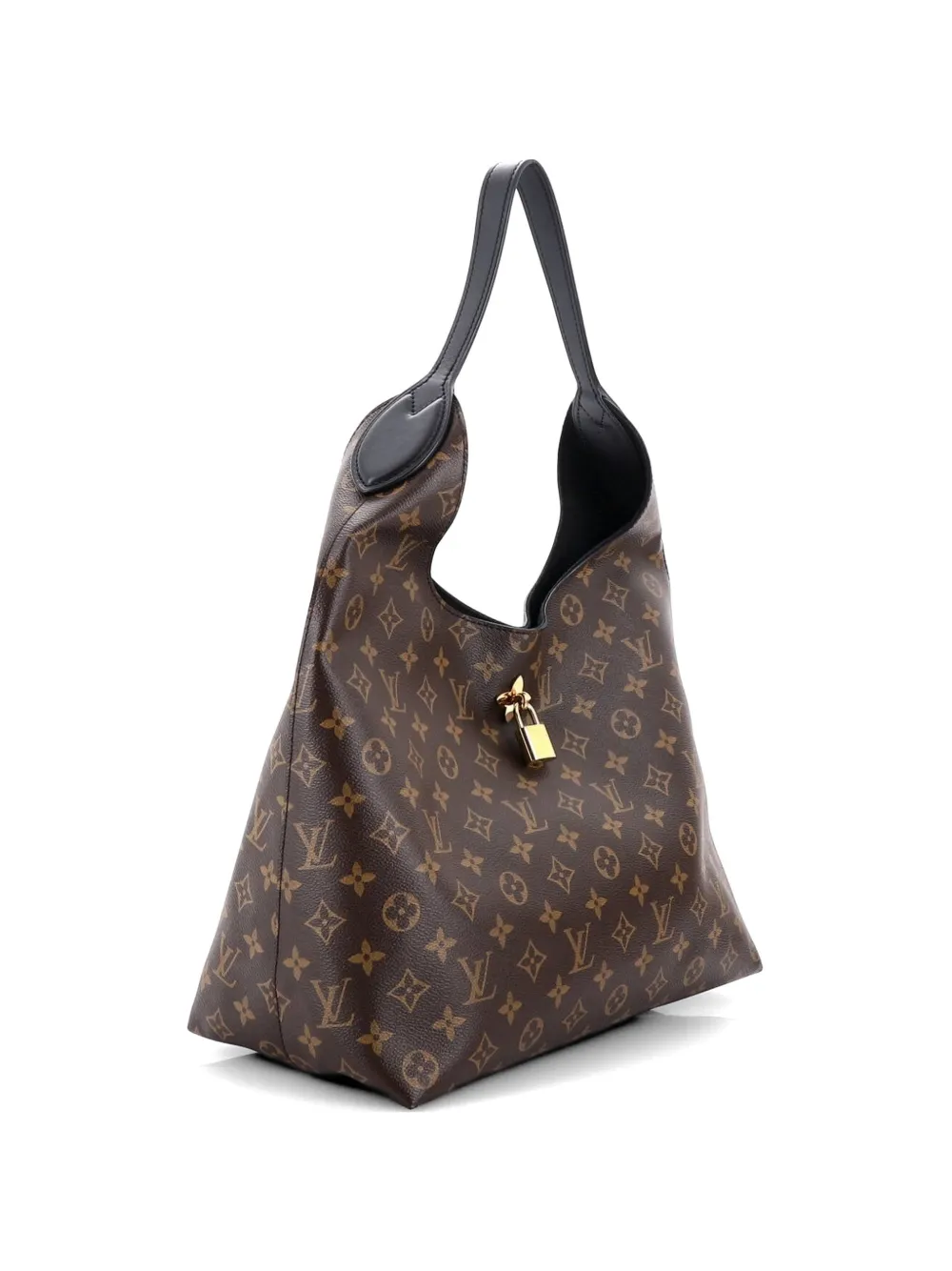 Louis Vuitton Pre-Owned Flower Monogram Canvas with Leather hobo bag - Nero