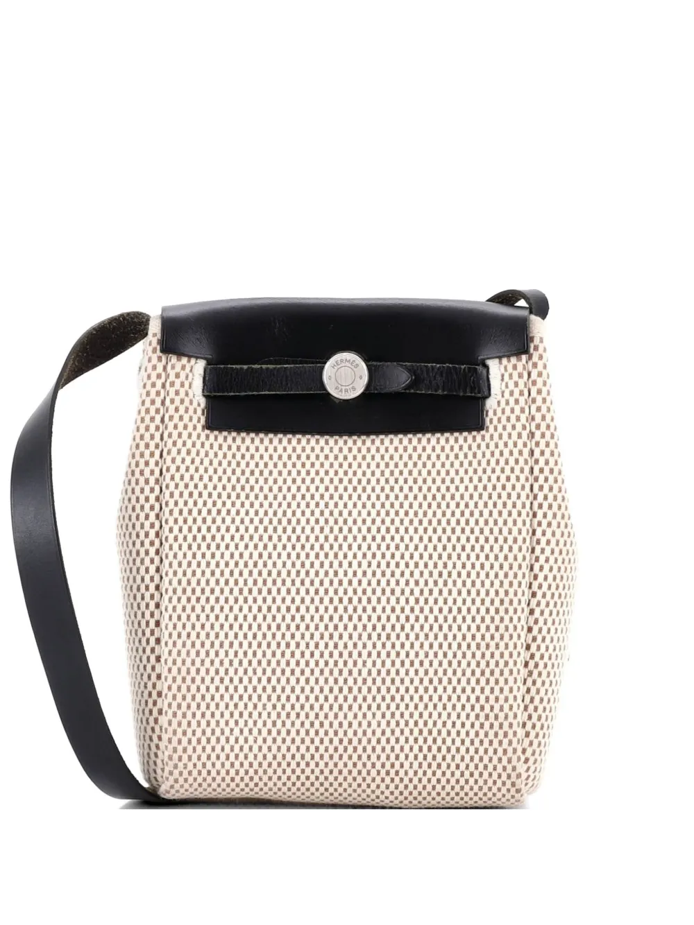 Hermès Pre-Owned Herbag Toile and Leather TPM crossbody bag - Nero
