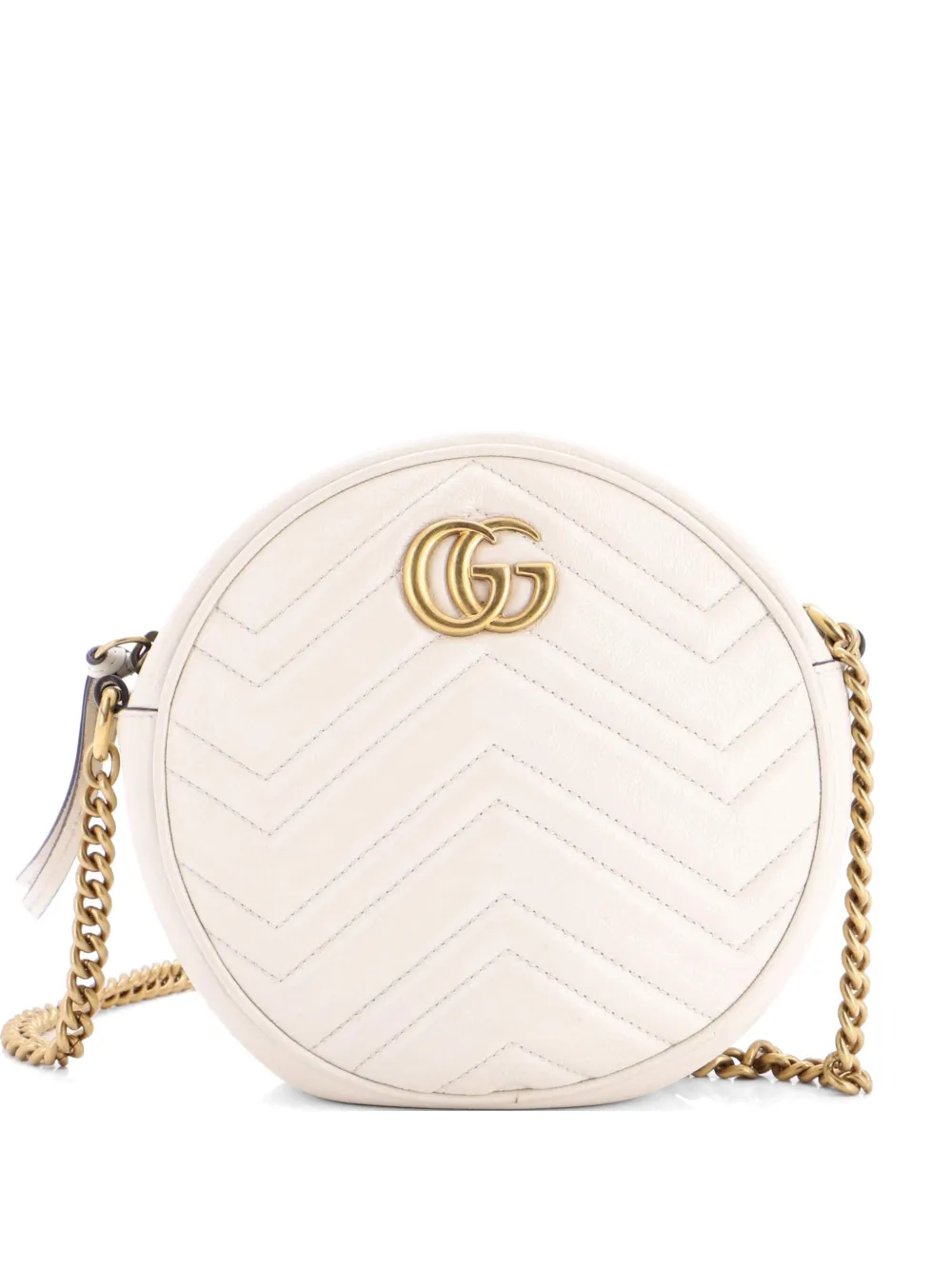 Gucci Pre-Owned GG Marmont Round Shoulder Bag Matelasse Leather Mini crossbody bag - Toni neutri