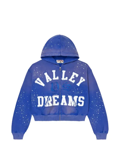 VALE FOREVER rhinestone-embellished zip-up hoodie