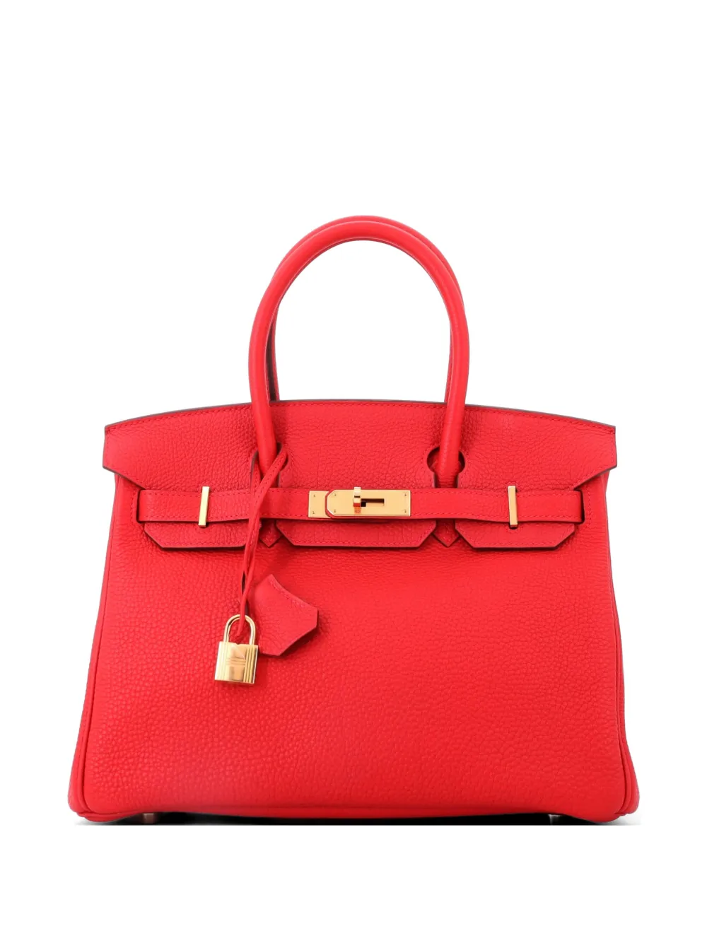 Hermès Pre-Owned Birkin Handbag Red Togo with Gold Hardware 30 tote bag - Rosso