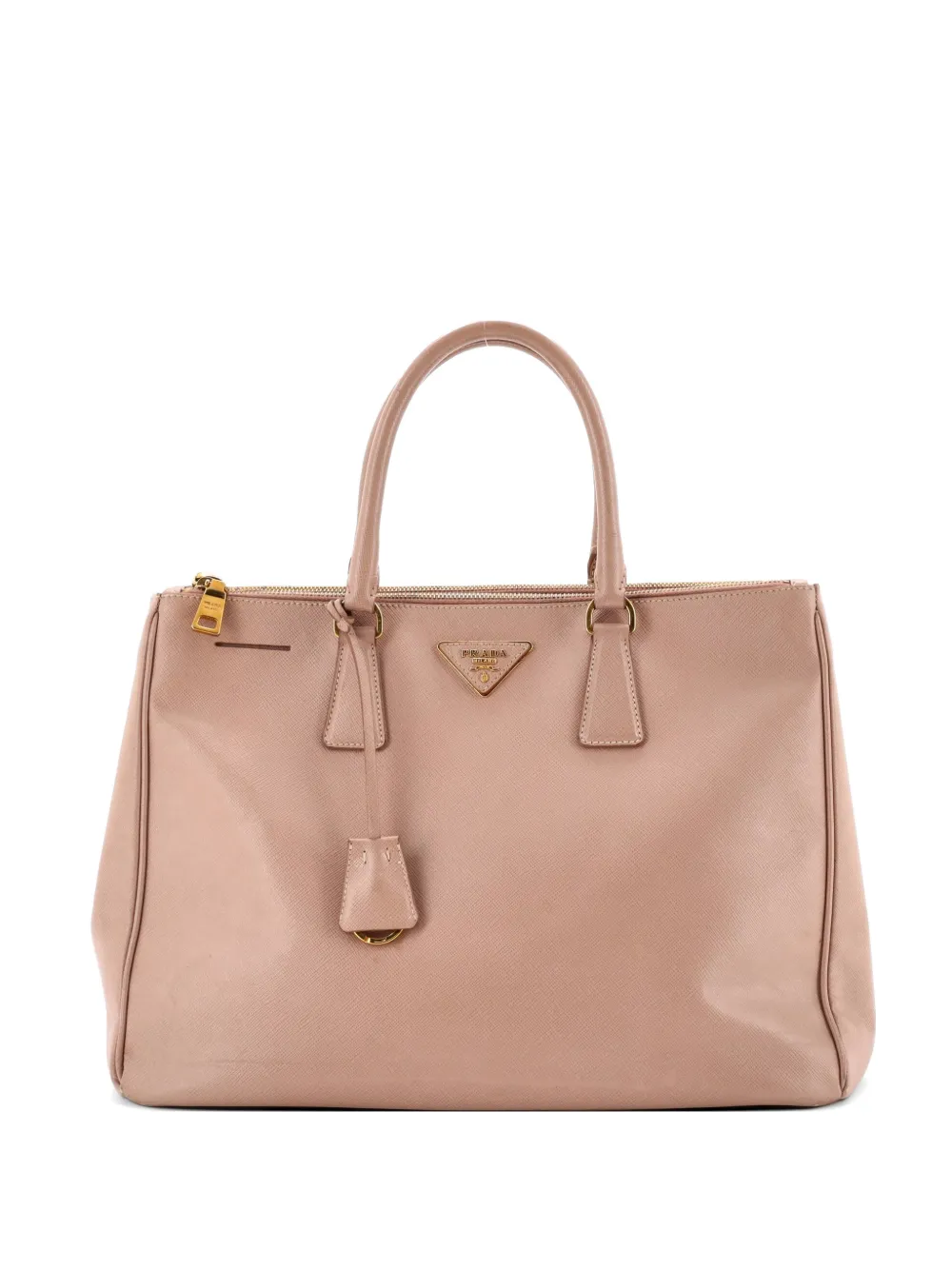 Prada Pre-Owned Double Zip Lux Saffiano Leather Large tote bag - Toni neutri