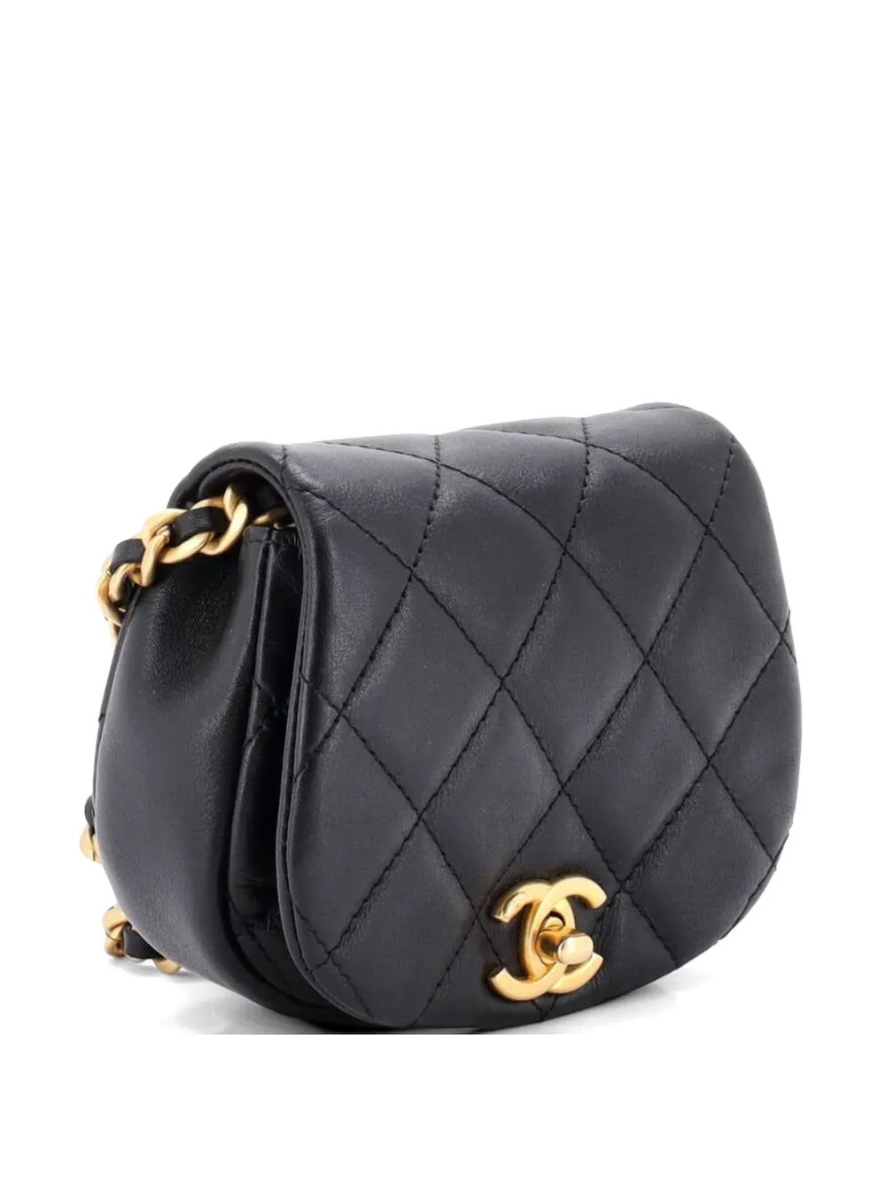 CHANEL Pre-Owned Coco Mail Clutch with Chain Quilted Calfskin Mini crossbody bag - Nero