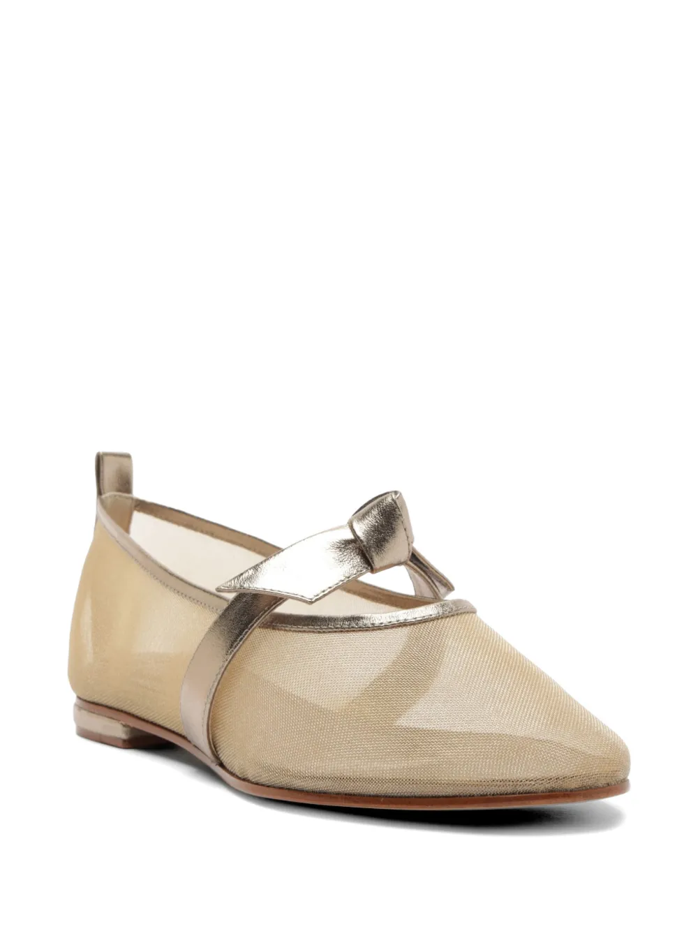 Alexandre Birman Clarita ballerina's met mesh Goud