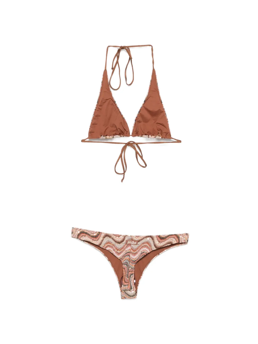 MC2 Saint Barth Naomi bikinislip met pailletten Beige