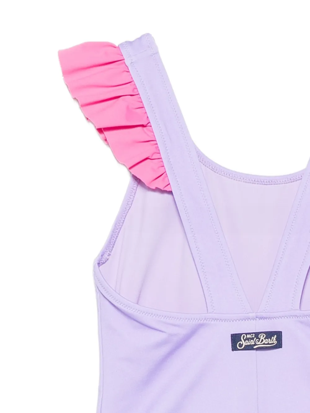 MC2 Saint Barth Kids Badpak met eenhoorn-print en ruches Paars