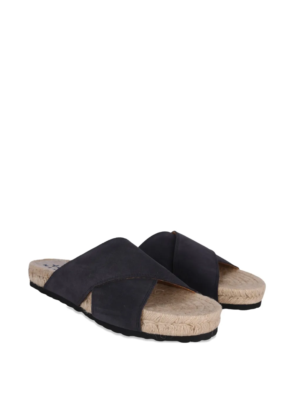 Manebi suede crossed-strap sandals Blauw