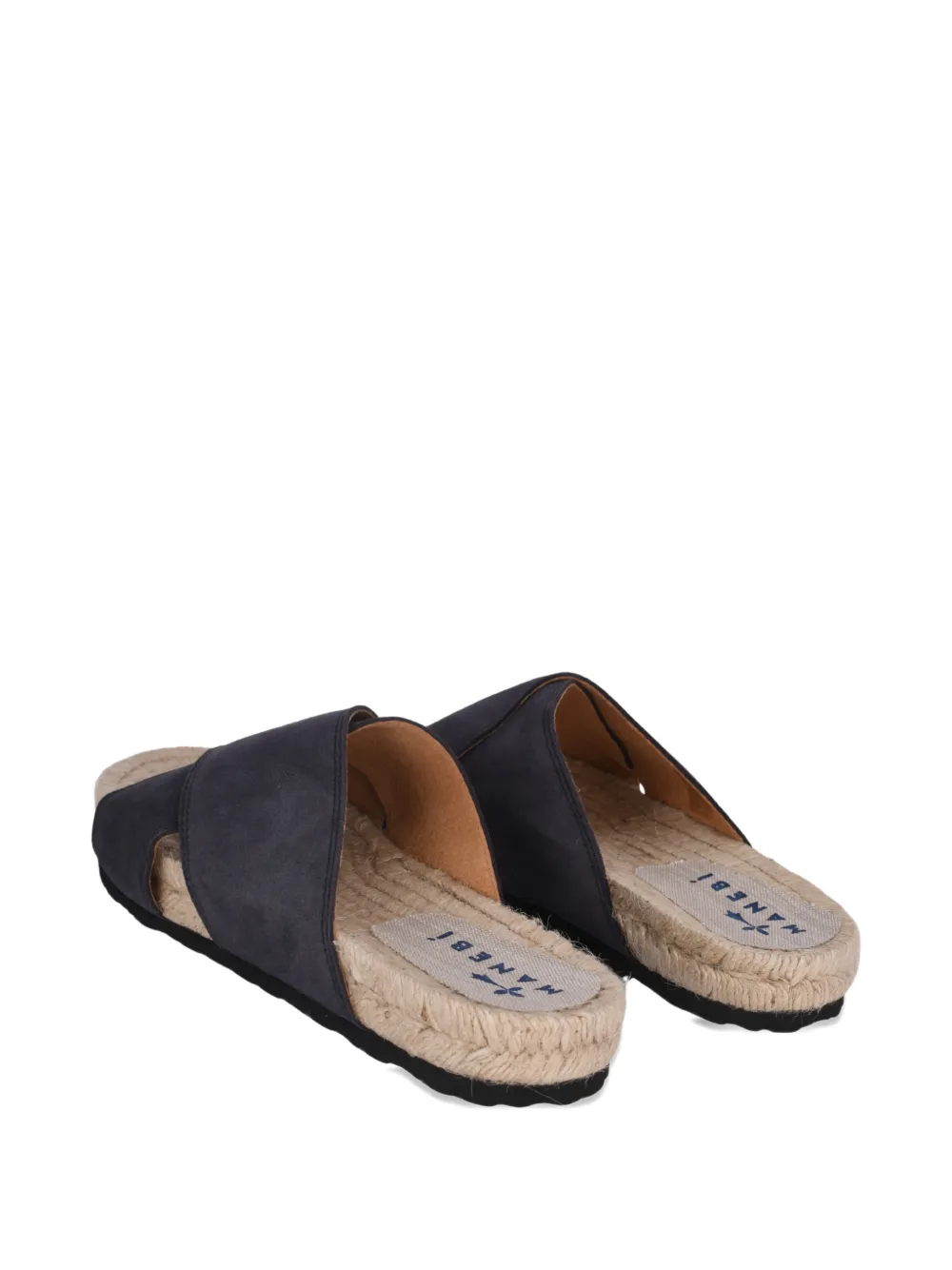 Manebi suede crossed-strap sandals Blauw