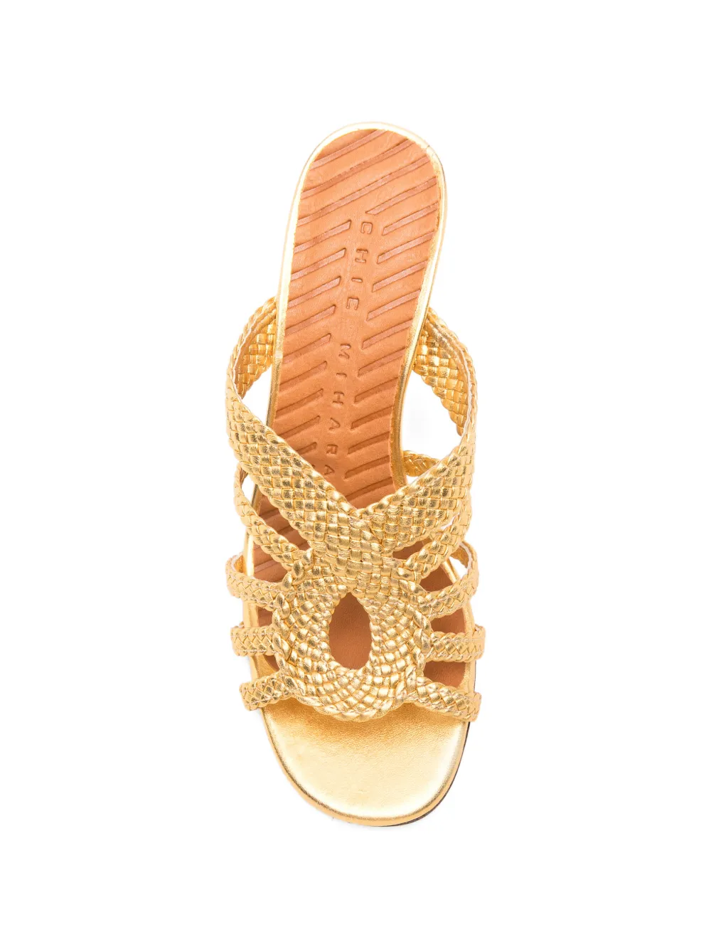 Chie Mihara Beloni woven metallic sandals Goud