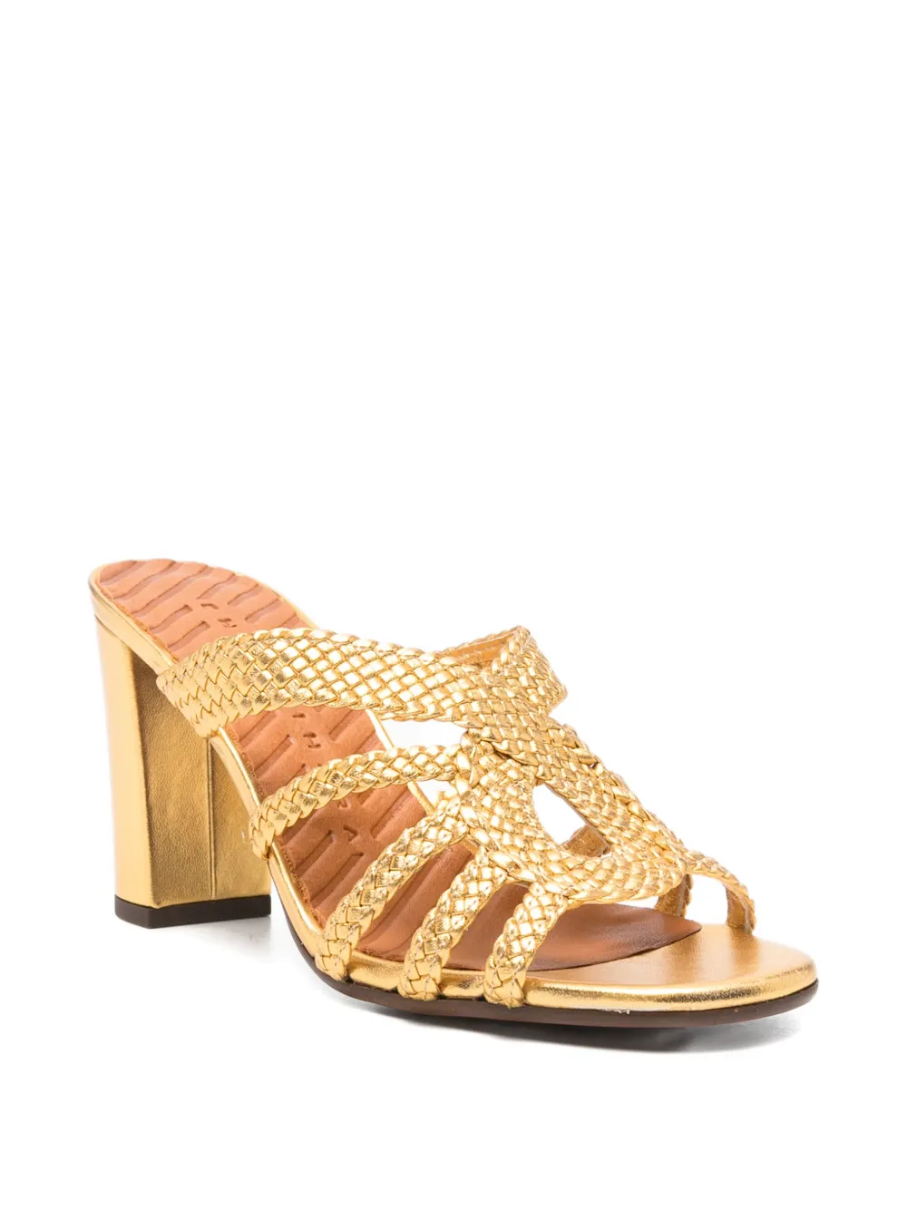 Chie Mihara Beloni woven metallic sandals Goud