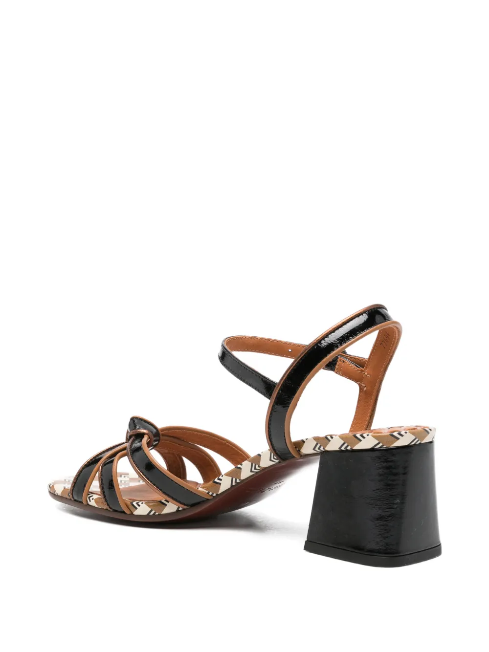 Chie Mihara Leilah patent knotted sandals Bruin