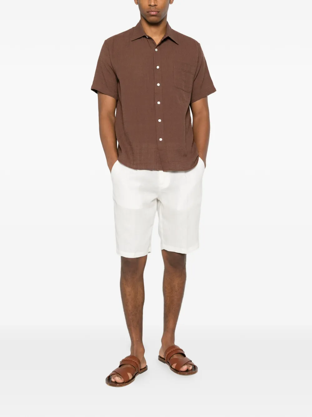LA PAZ Button-down overhemd Bruin