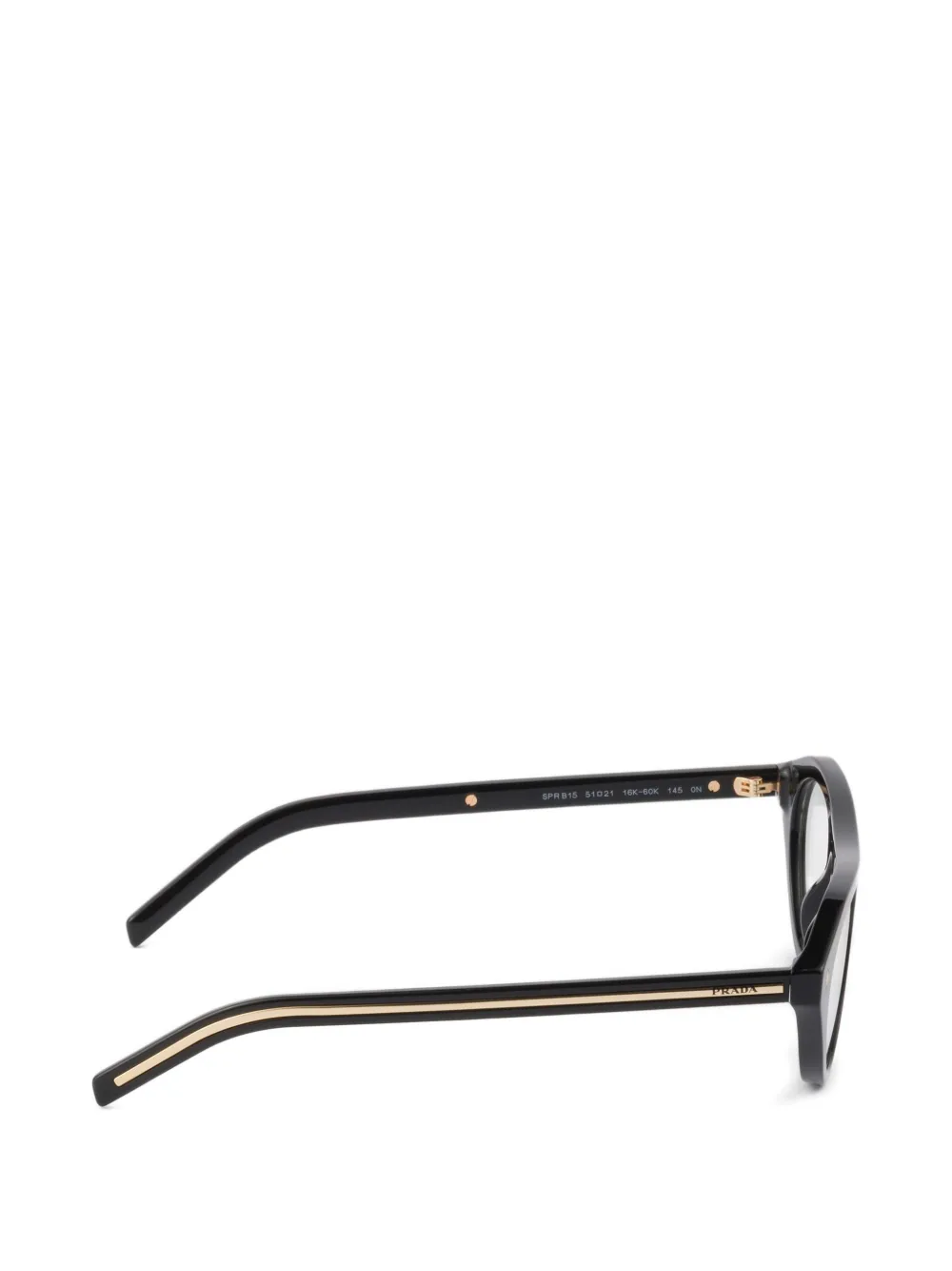 Prada Eyewear Zonnebril met iconisch metalen plakkaat Zwart