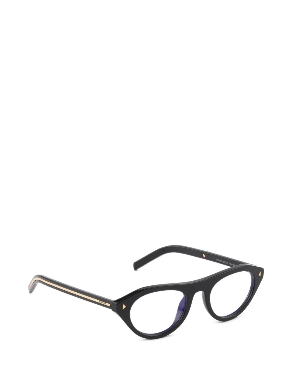 Prada Eyewear Zonnebril met iconisch metalen plakkaat Zwart