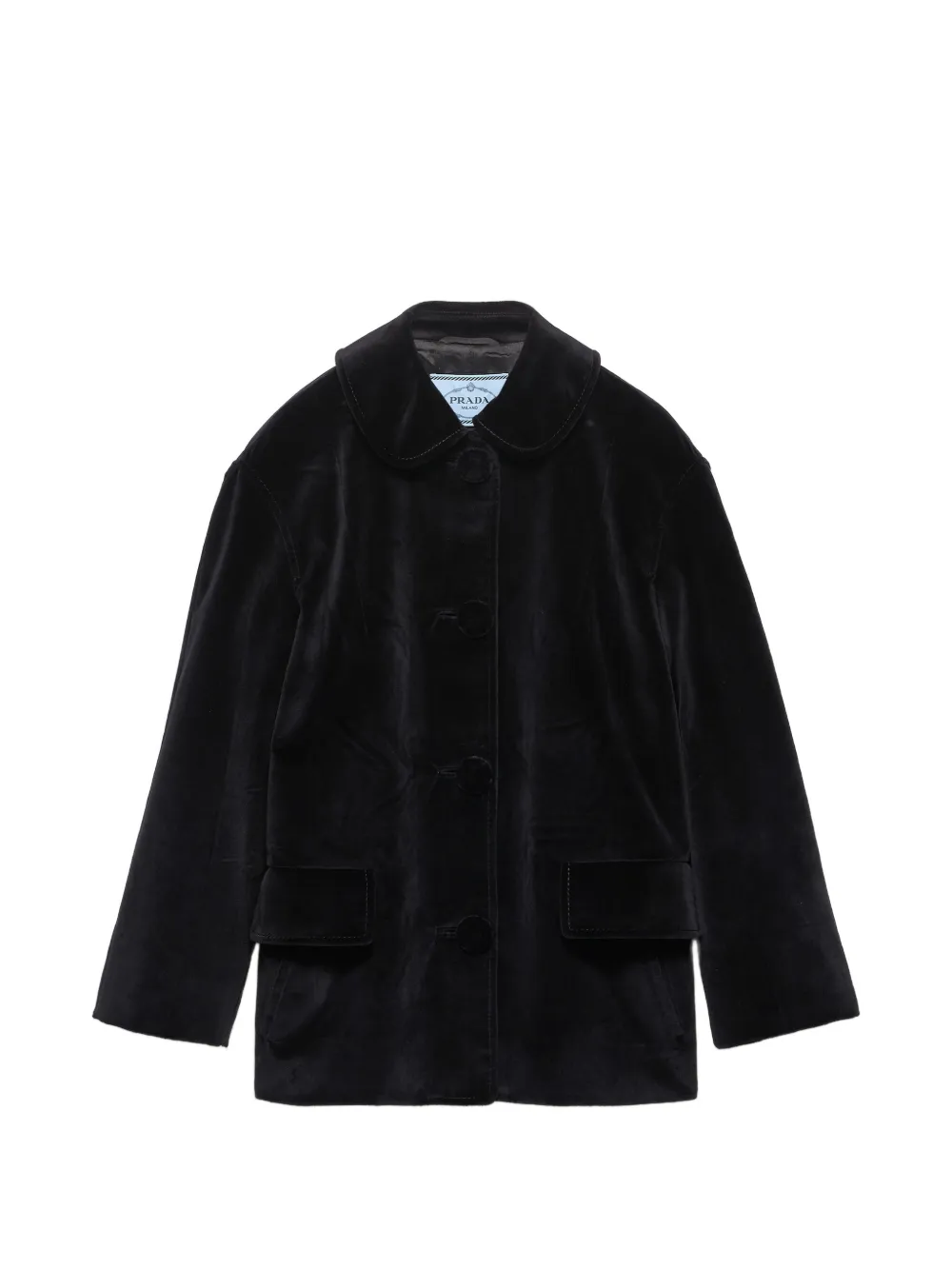 Prada single-breasted caban jacket - Black