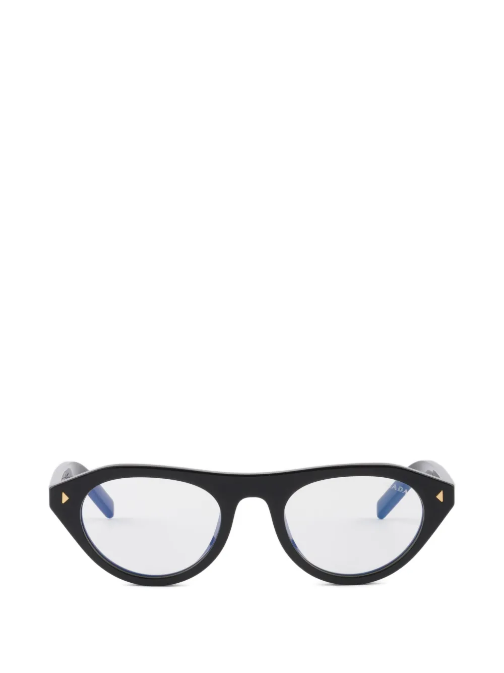 Prada Eyewear Sonnenbrille mit ikonischem Metall-Schild - Schwarz