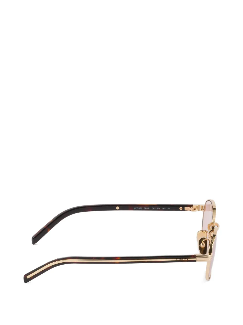 Prada Eyewear Zonnebril met iconisch metalen plakkaat Goud