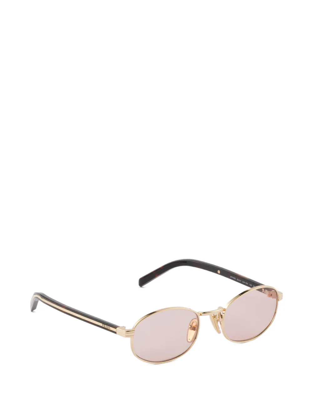 Prada Eyewear Zonnebril met iconisch metalen plakkaat Goud
