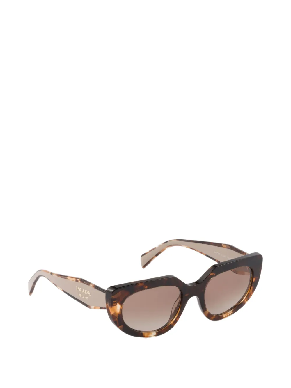 Prada Eyewear Zonnebril met logo Bruin