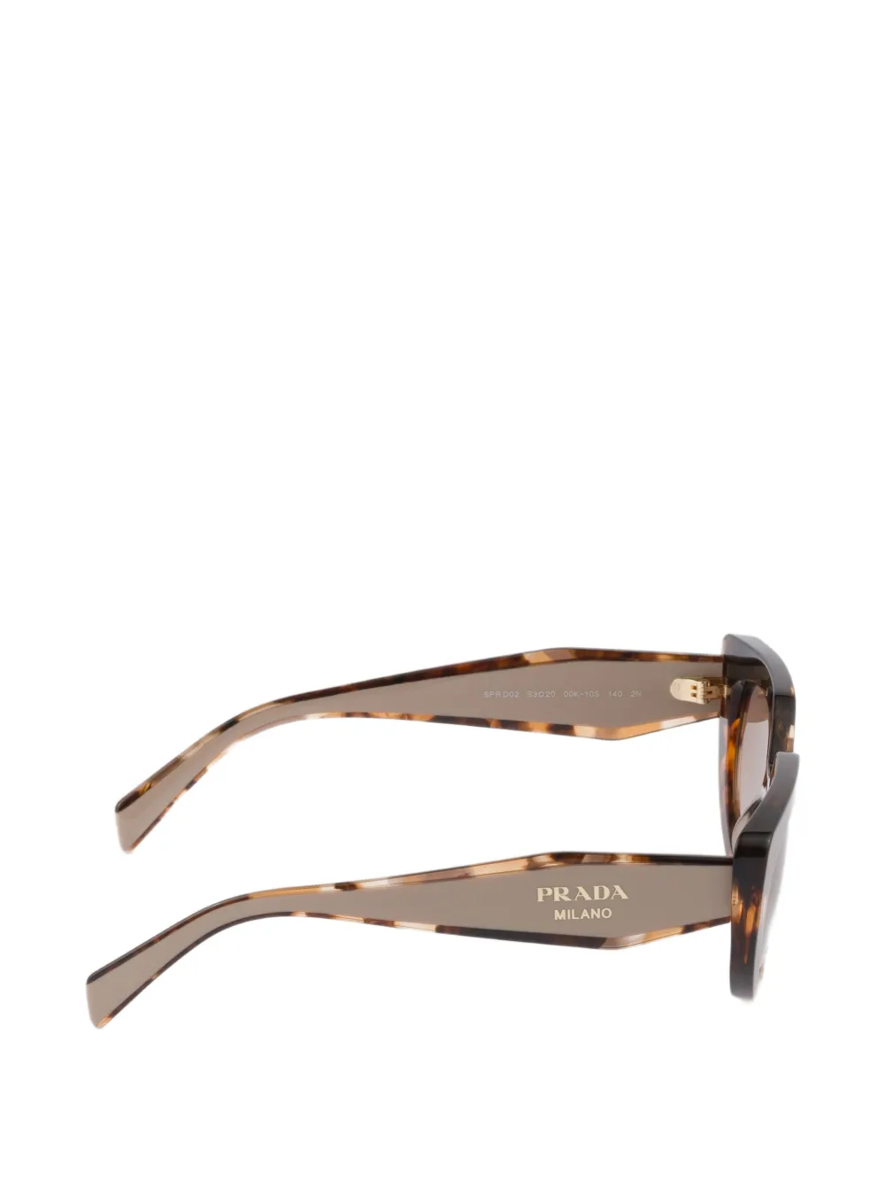 Prada Eyewear Zonnebril met logo Bruin