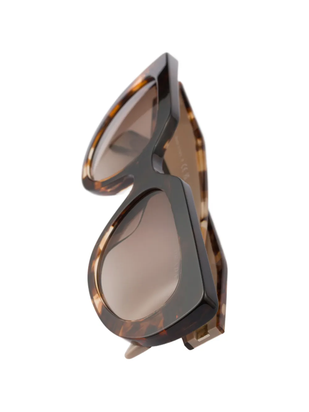 Prada Eyewear Zonnebril met logo Bruin