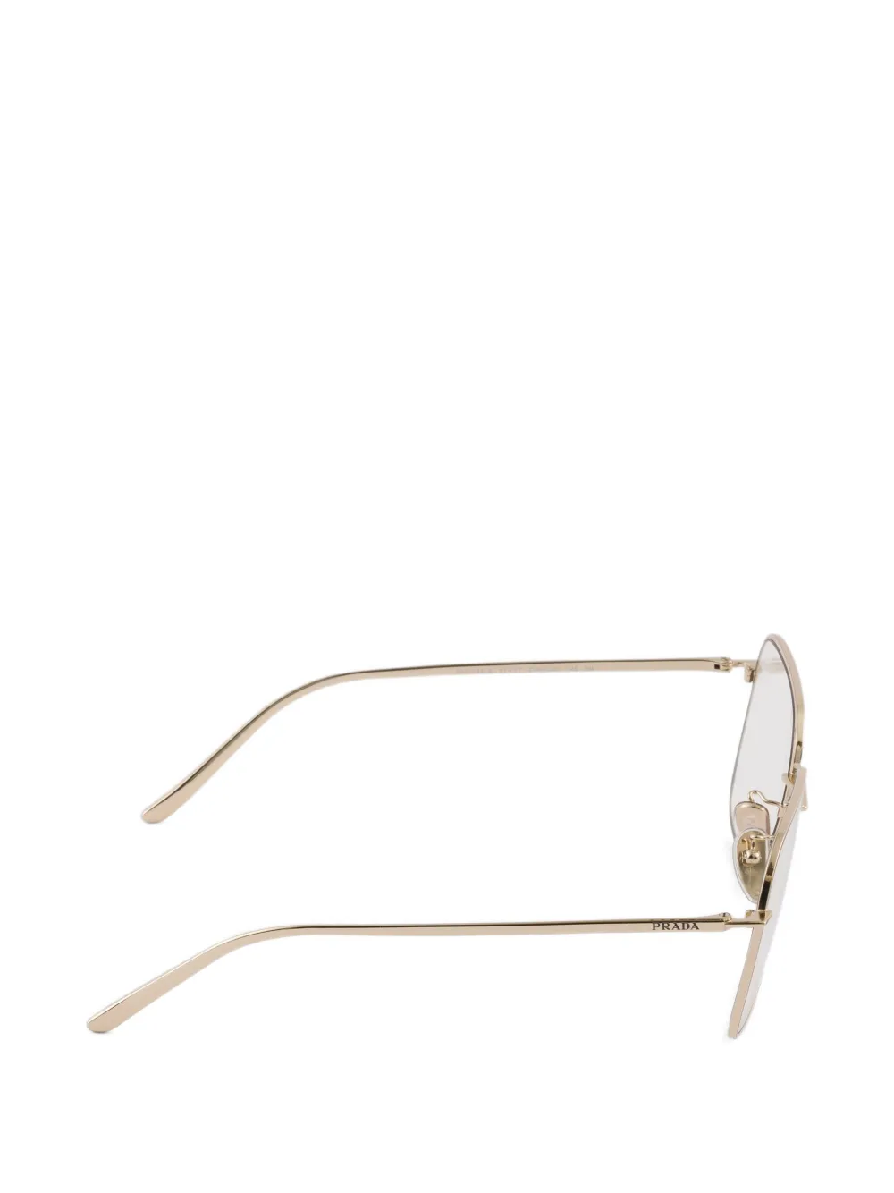 Prada Eyewear Zonnebril met vierkant montuur Goud