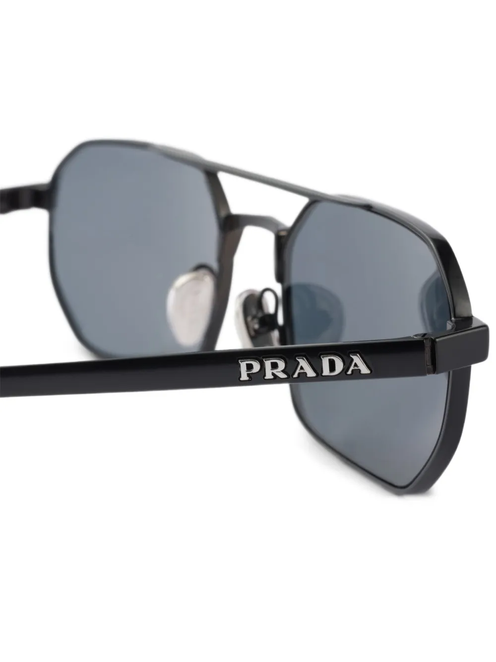 Prada Eyewear Zonnebril met logo Zwart