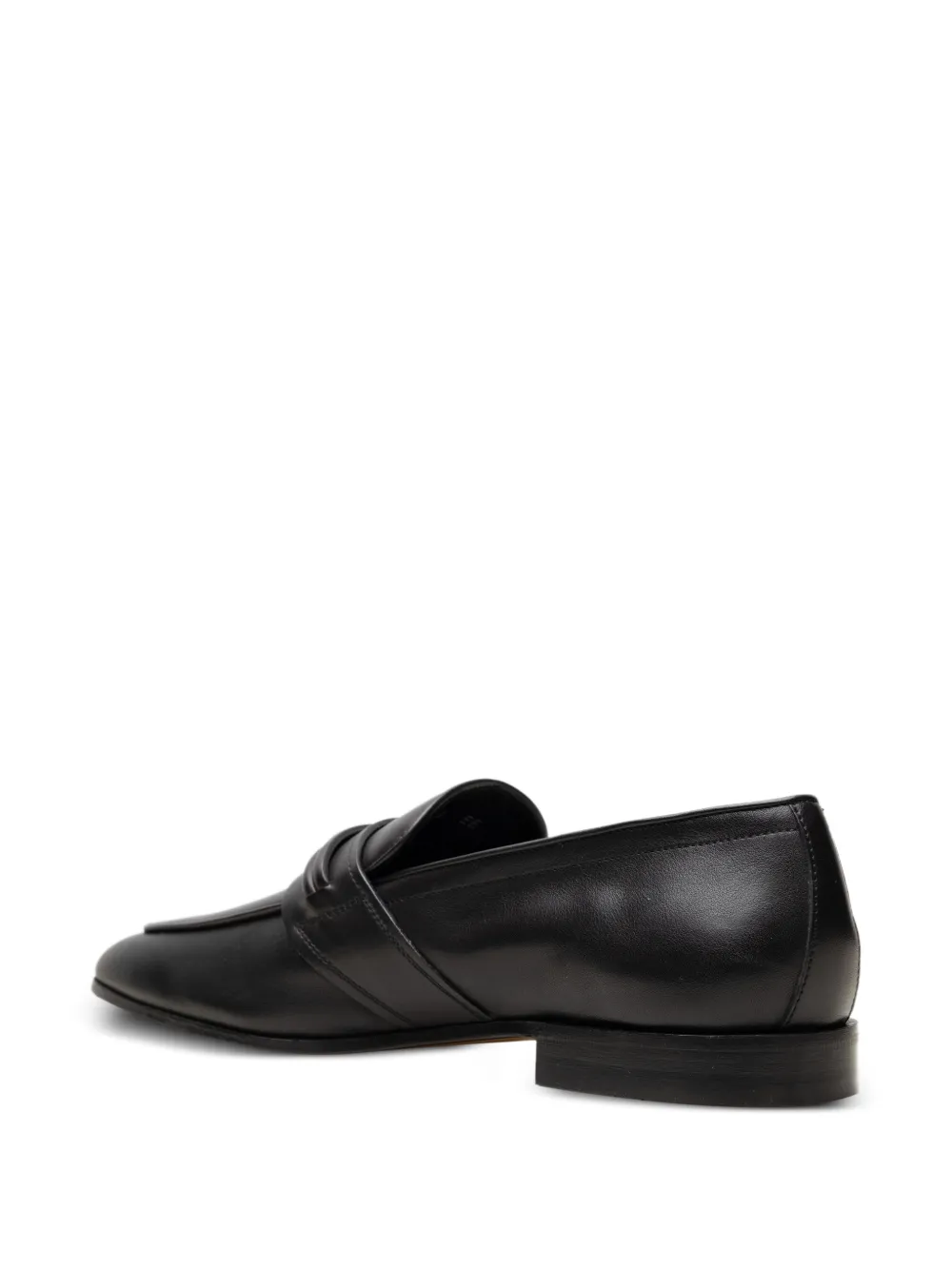 Ferragamo Gancini-plaque leather loafers Zwart