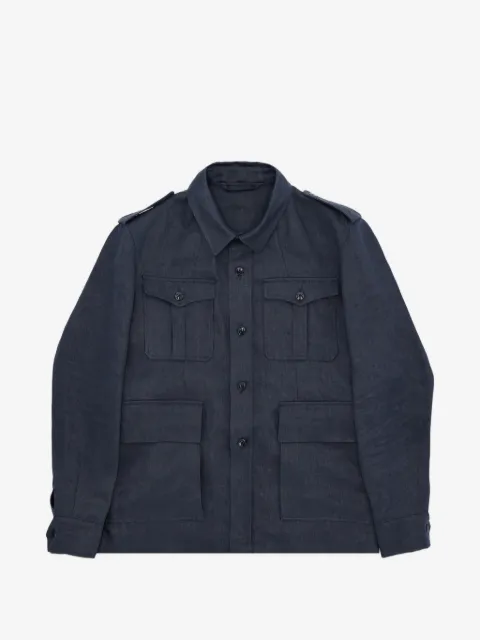 Fortela Owen linen safari shirt jacket