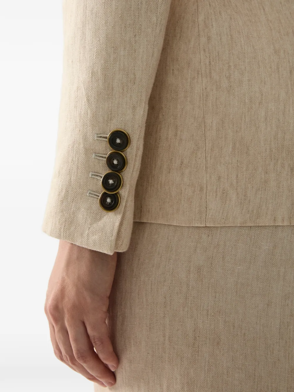 Fortela Bastien Double-breasted Blazer in Neutrals, view 4