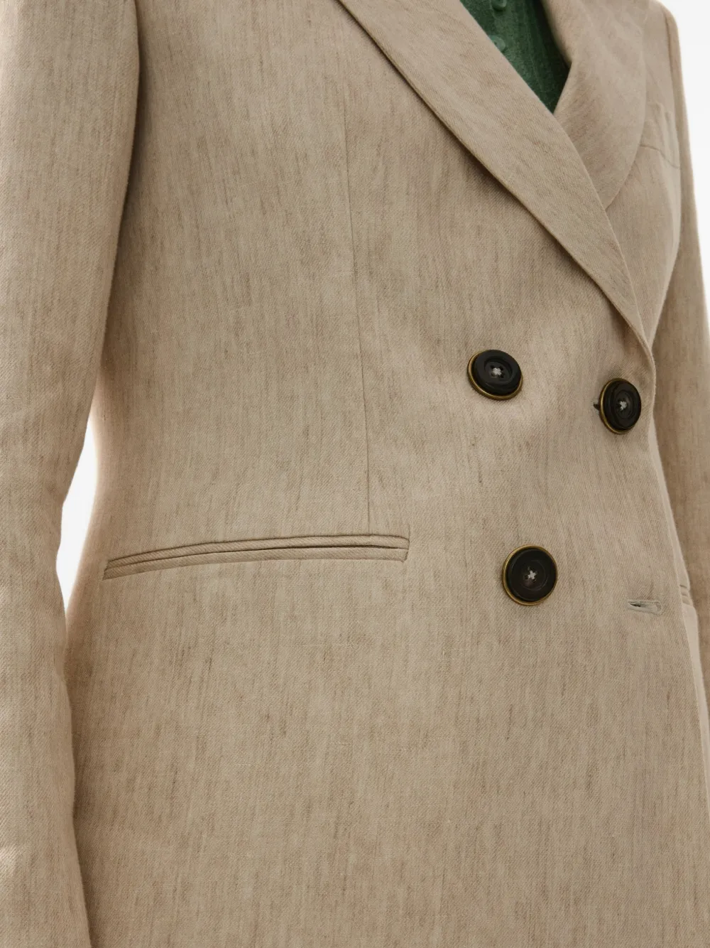 Fortela Bastien Double-breasted Blazer in Neutrals, view 3