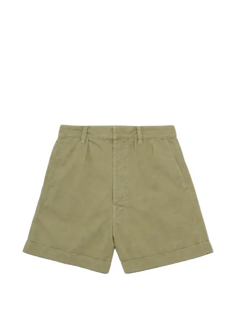 Fortela Bedford pleated cotton shorts