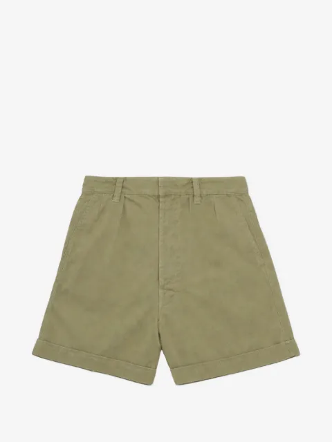 Fortela Bedford pleated cotton shorts