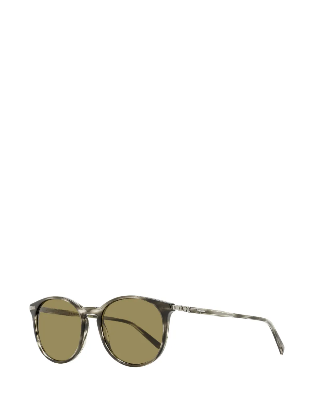 Ferragamo Eyewear 911 zonnebril met rond montuur Bruin