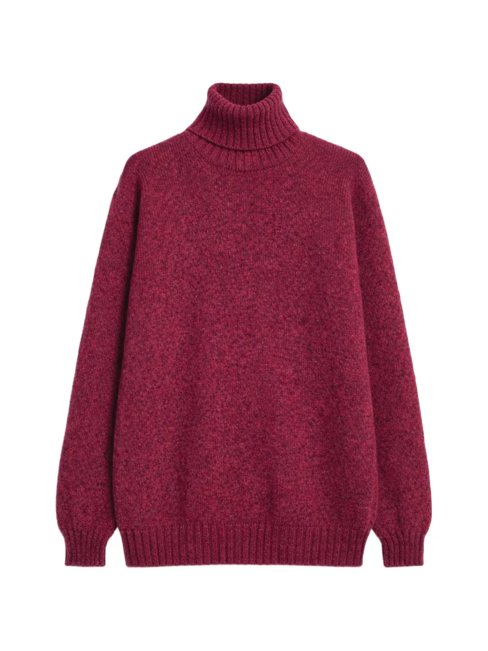 Fortela Shetland turtleneck wool sweater - Rosso