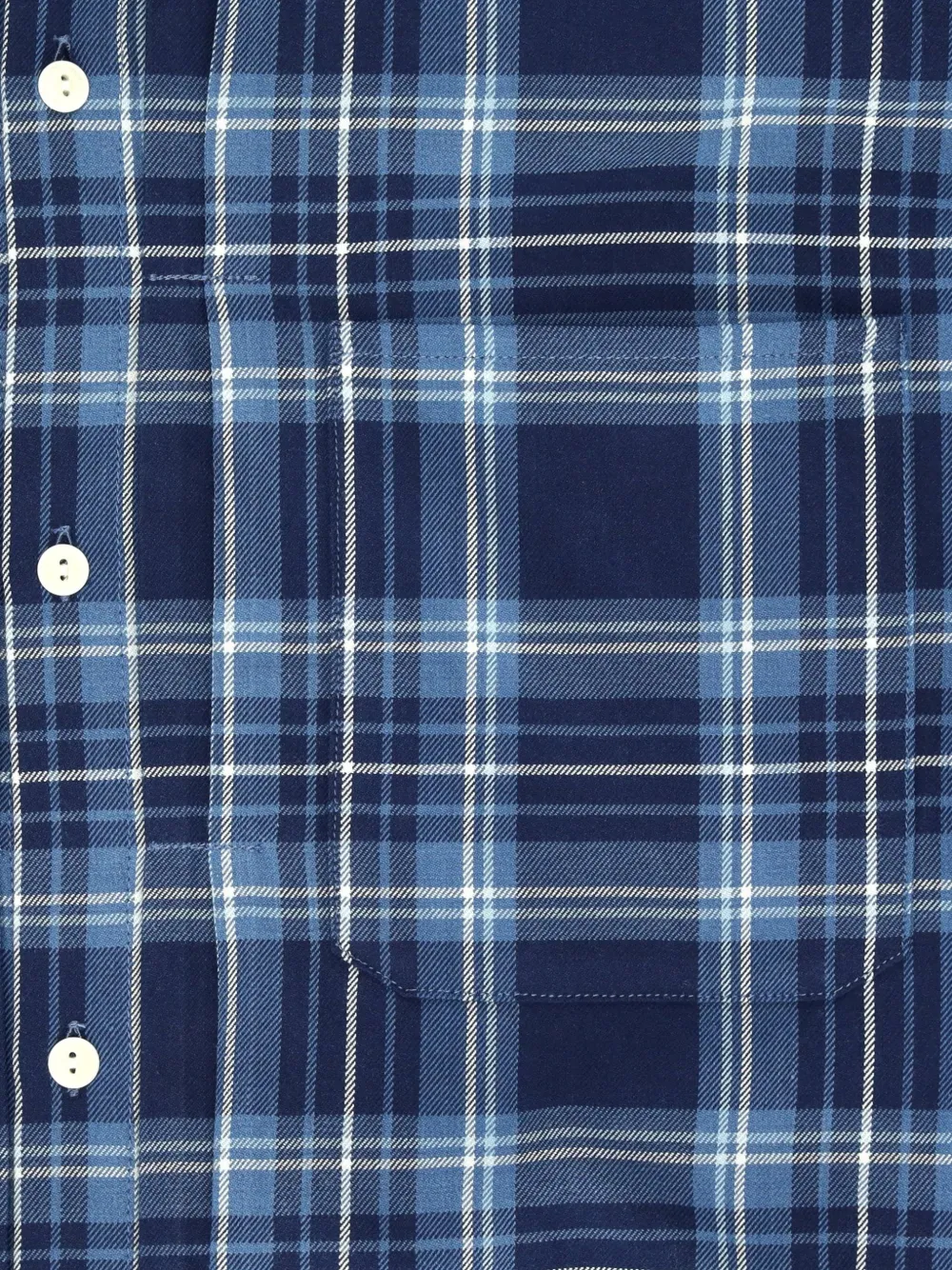 Fortela Peter geruit katoenen shirtjack Blauw