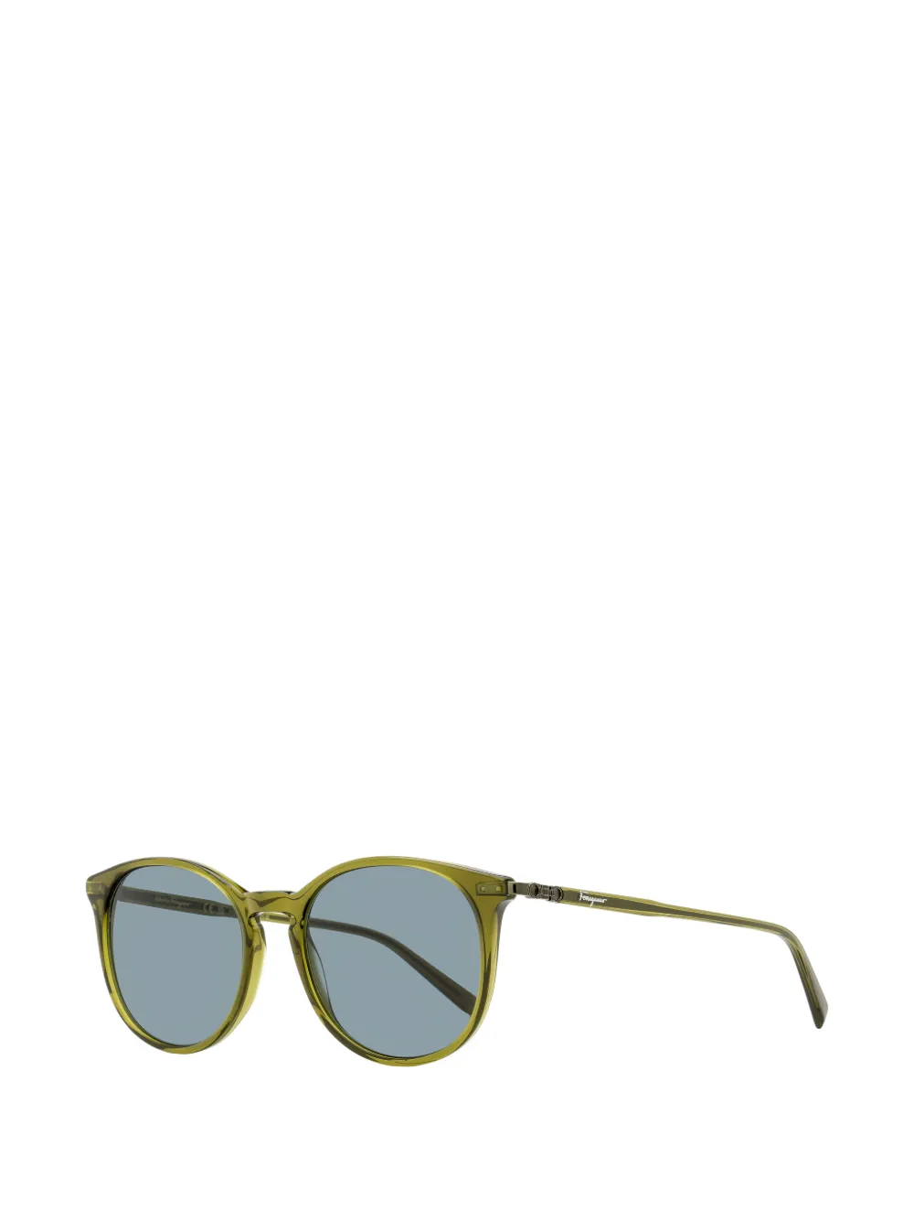 Ferragamo Eyewear Zonnebril met rond montuur Groen