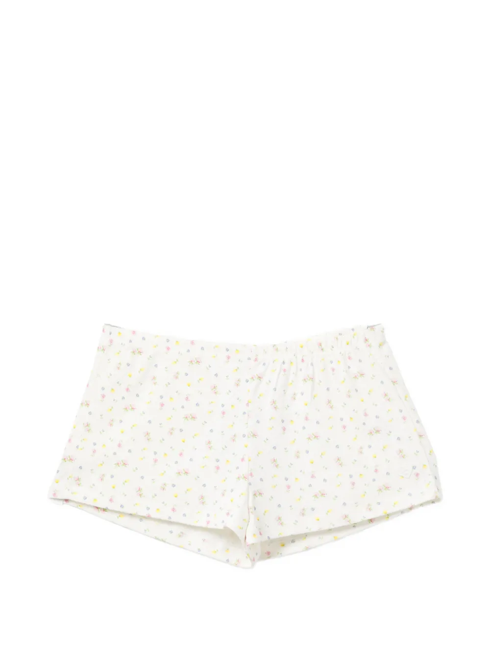 APEE™ by *A BATHING APE® floral-print pointelle-knit shorts - White