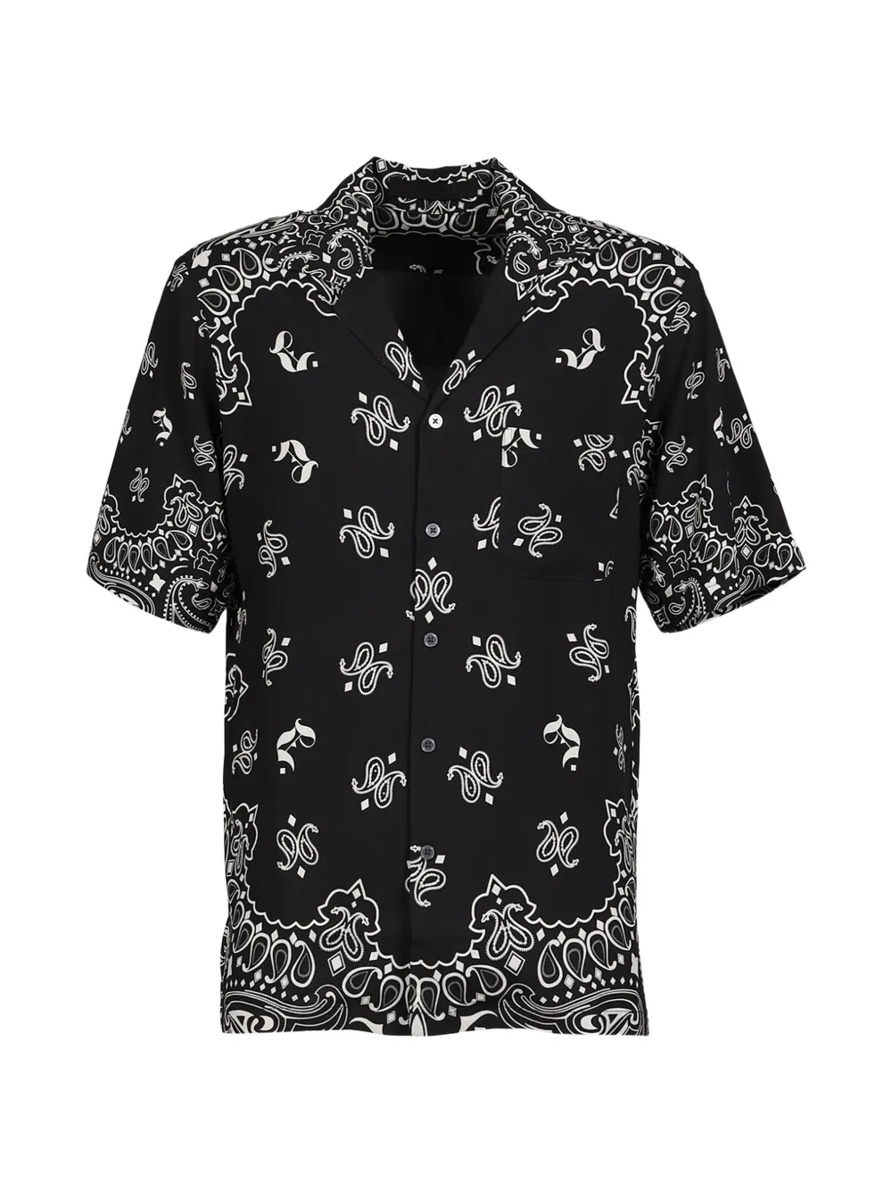 JUN/NAKAYAMA paisley-print short-sleeved shirt - Nero