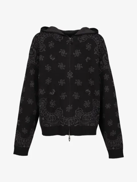 JUN/NAKAYAMA hoodie zippé à motif cachemire