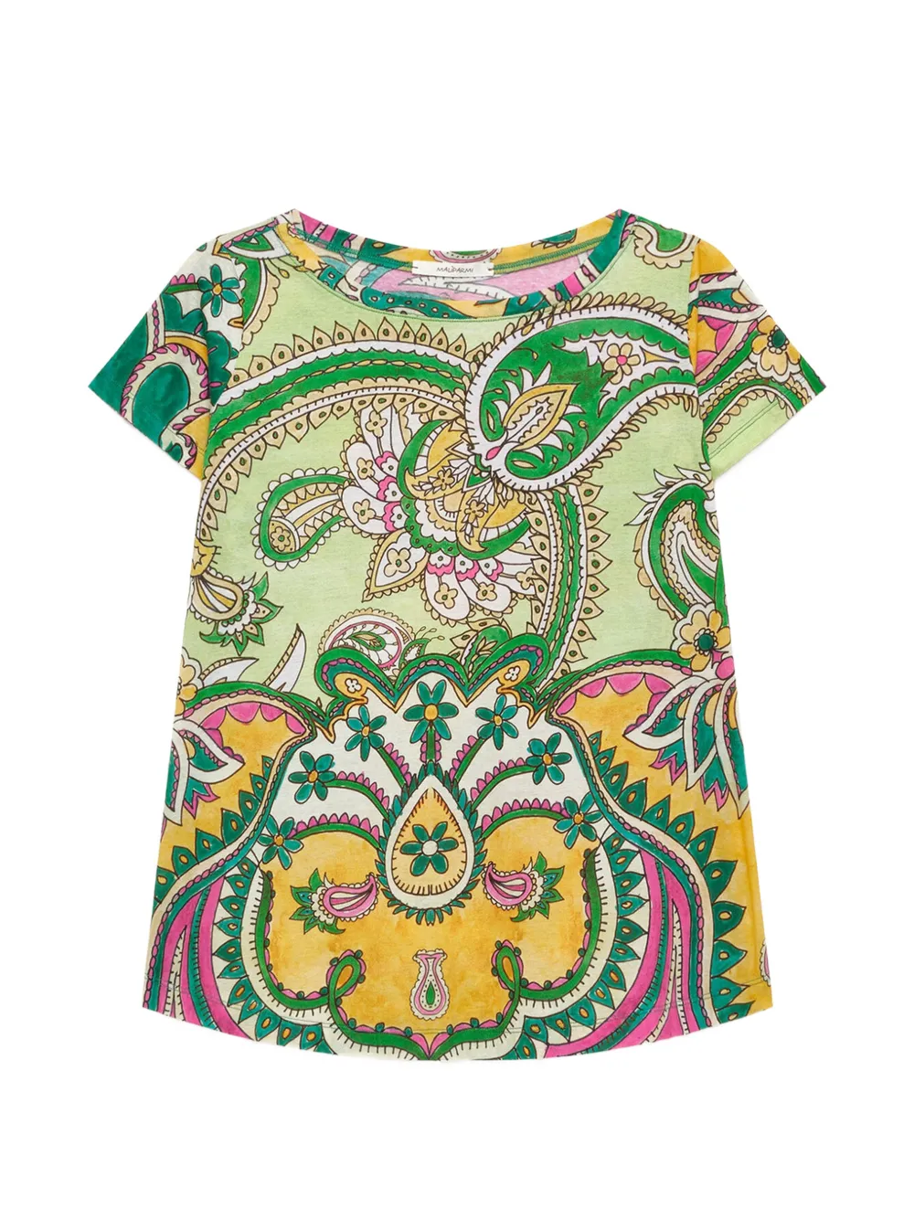 MALIPARMI Shell-print flared T-shirt - Verde