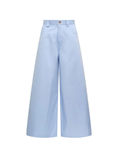 MALIPARMI contrast-stitch wide-leg trousers