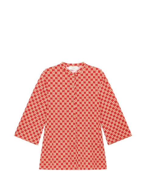 MALIPARMI Diamond Glow geometric-print kaftan
