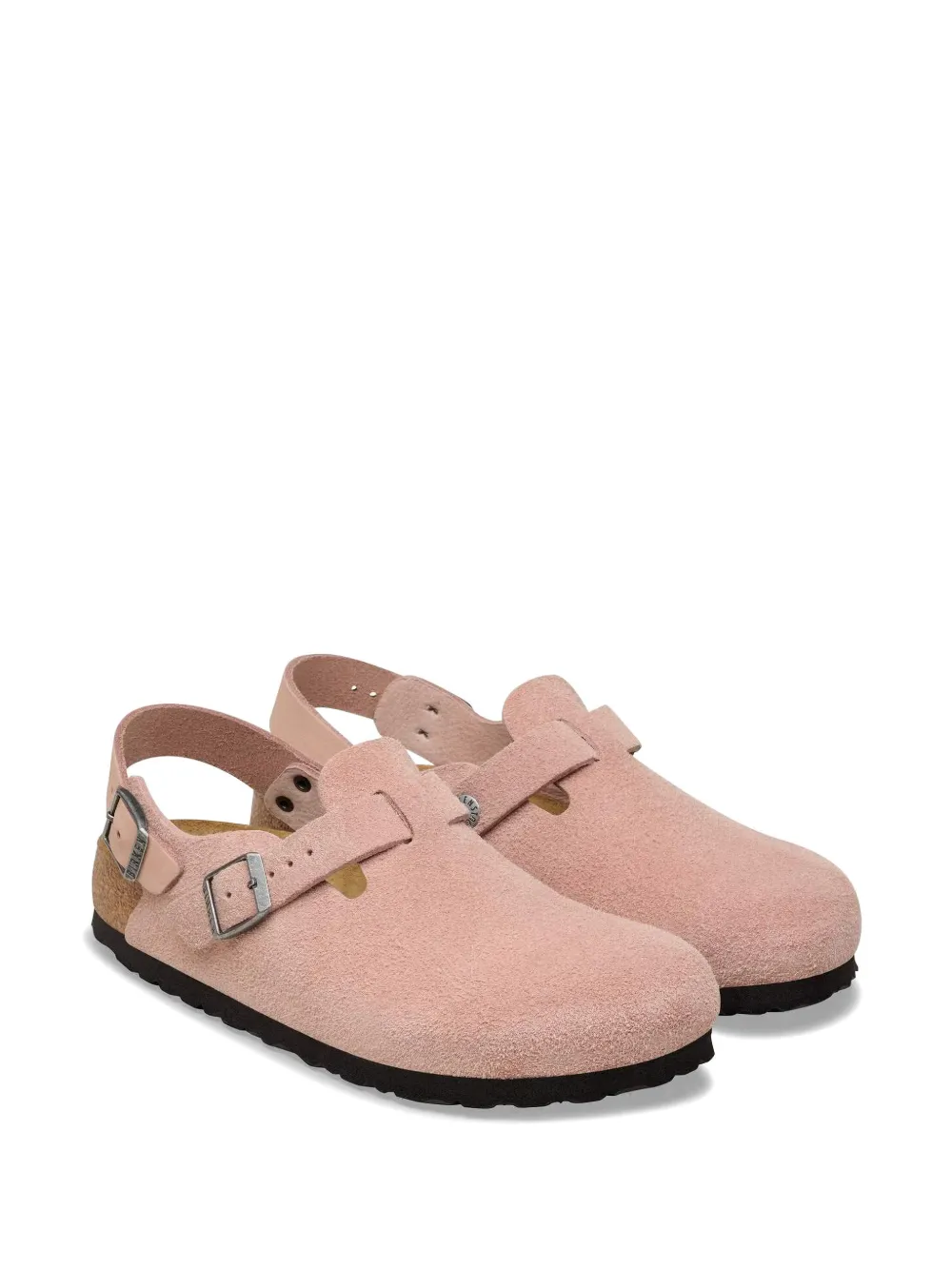 Birkenstock Tokio buckle-fastening suede mules Roze