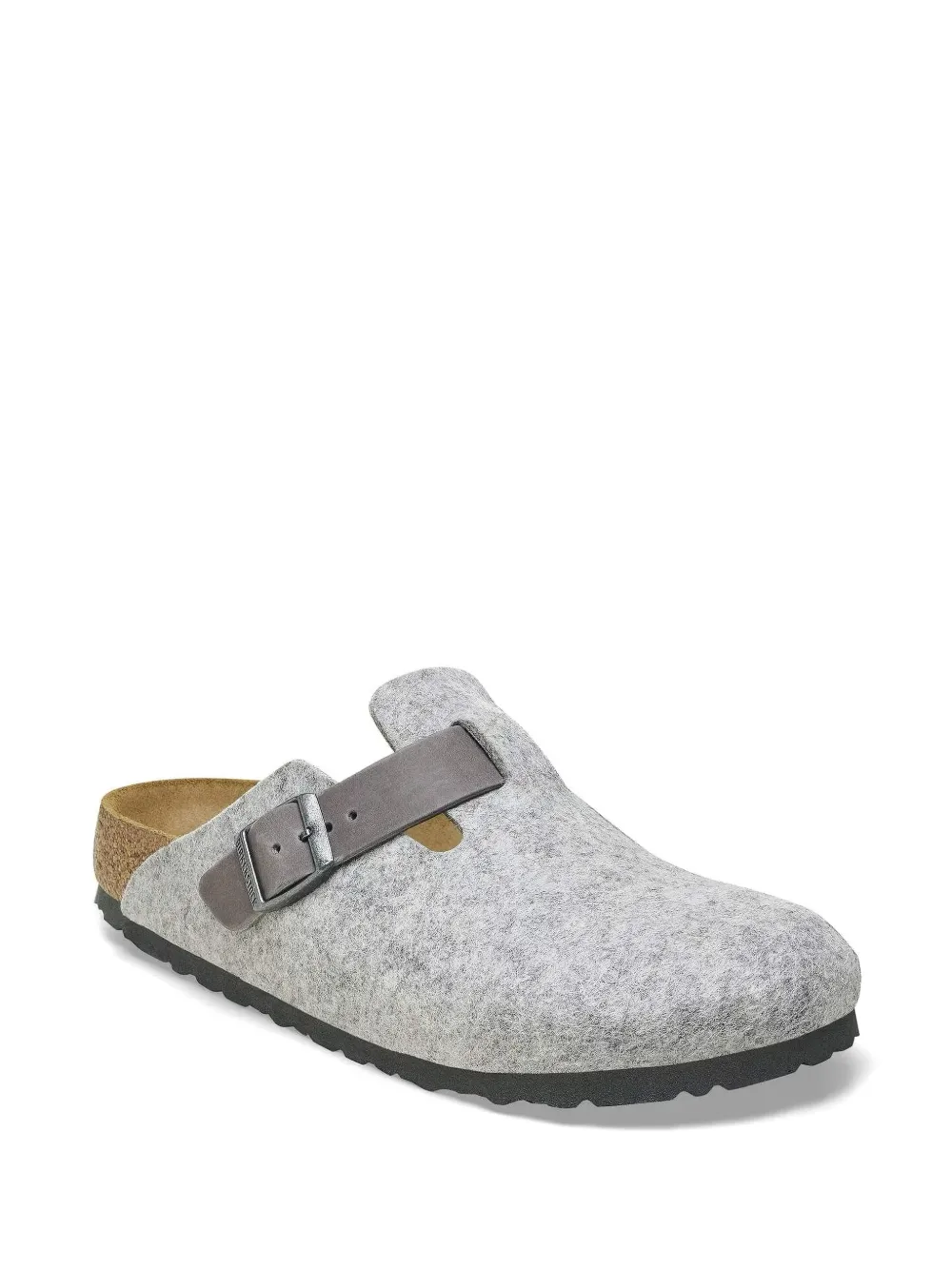Birkenstock Boston leren muiltjes Grijs